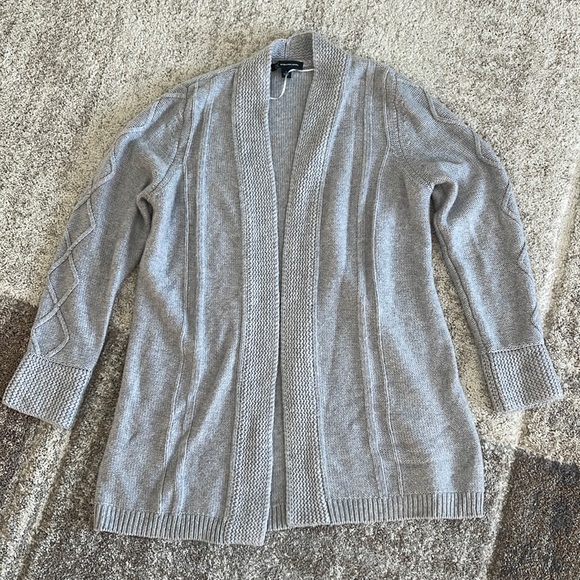 INC Grey Knit Cardigan - Picture 1 of 4